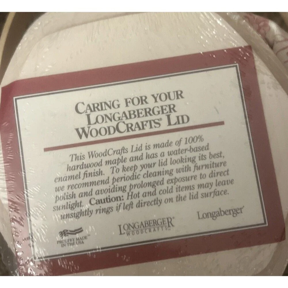 Longaberger Horizon of Hope 2001 WW Handled Basket ~ Liner ~ Lid ~ NEW